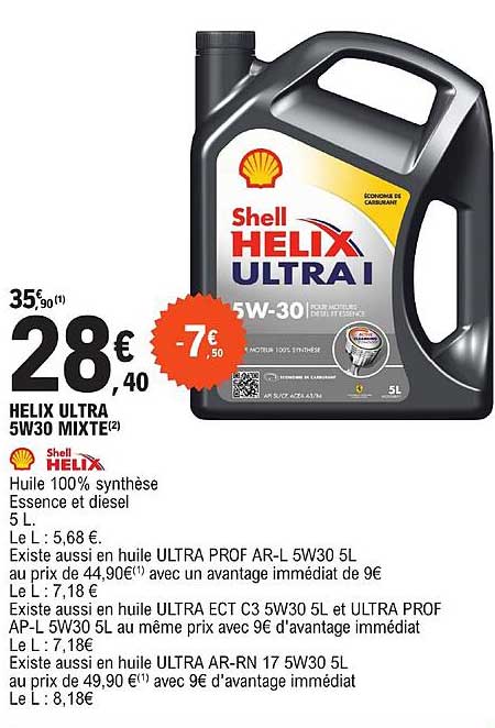 helix ultra 5w30 mixte