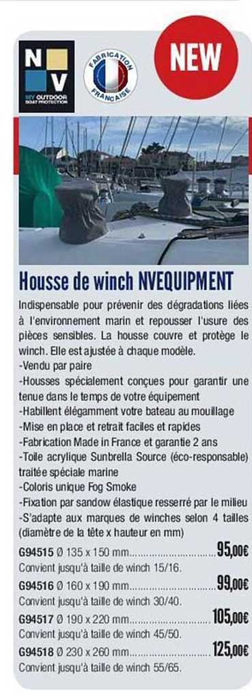 housse de winch nvequipment