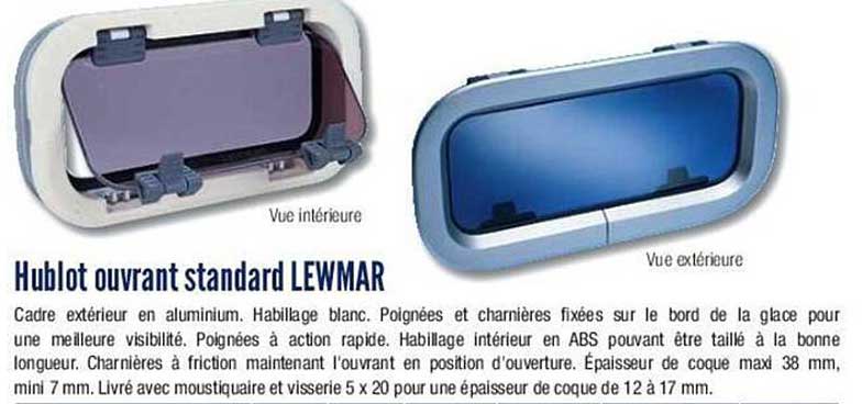 hublot ouvrant standard lewmar