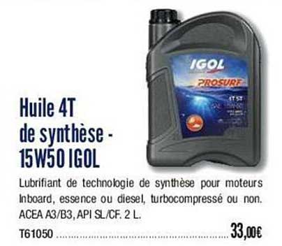 huile 4t de synthèse 15w50 igol