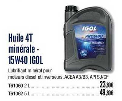 huile 4t minérale 15w40 igol
