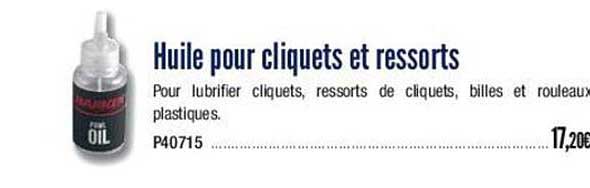 Huile Pour Cliquets Et Ressorts