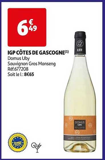 igp côtes de gascogne domus uby sauvignon gros manseng