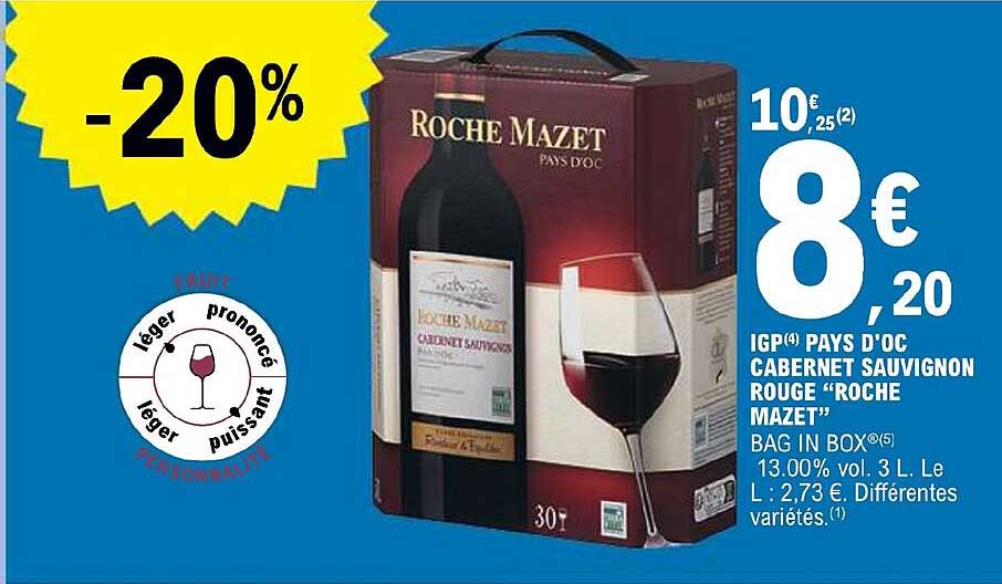 igp pays d'oc cabernet sauvignon rouge "roche mazet"