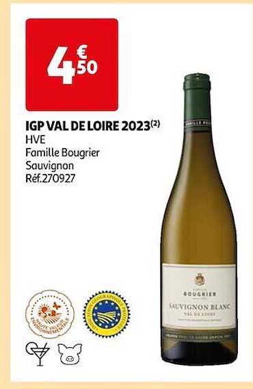 igp val de loire 2023 hve famille bougrier sauvignon