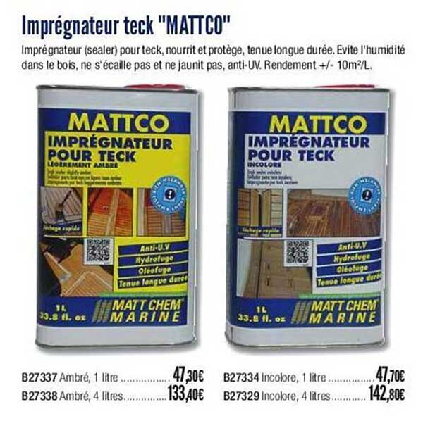 imprégnateur teck "mattco"