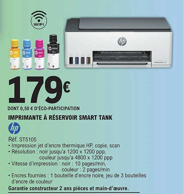 imprimante à réservoir smart tank hp