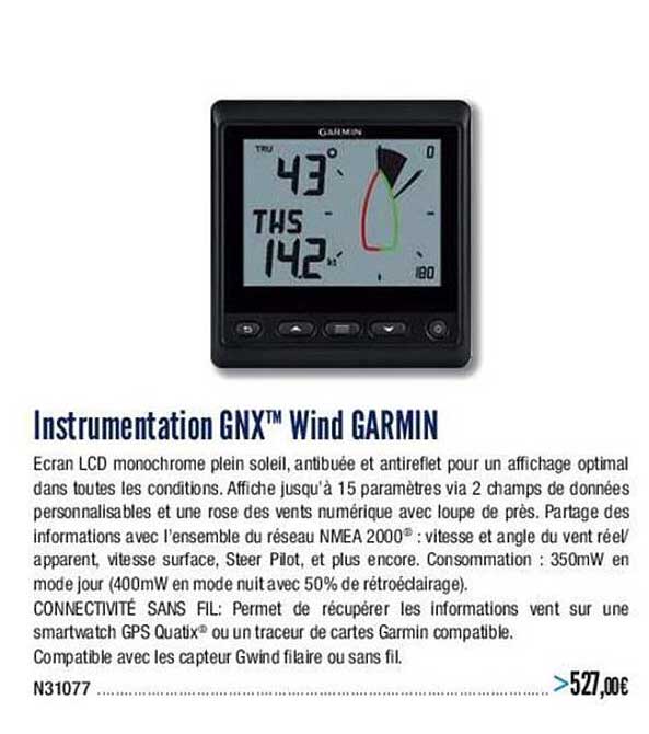 instrumentation gnx wind garmin