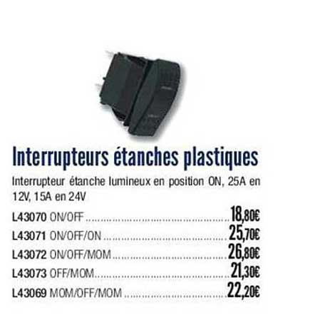 Interrupteurs étanches Plastique