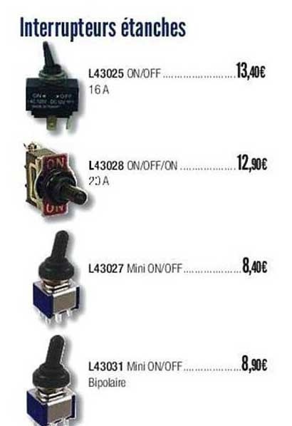 interrupteurs étanches