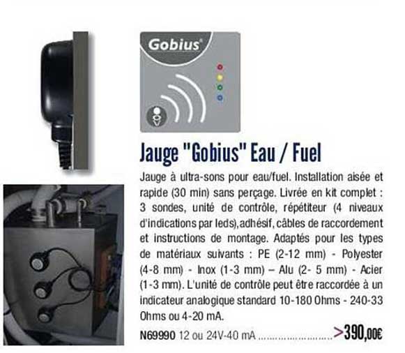jauge "gobius" eau fuel