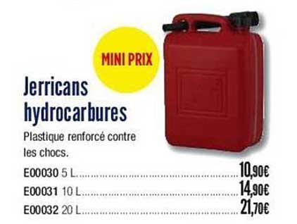 jerricans hydrocarbures