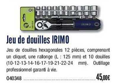 jeu de douilles irimo