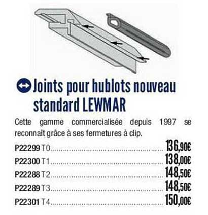 joints pour hublots nouveau standard lewmar
