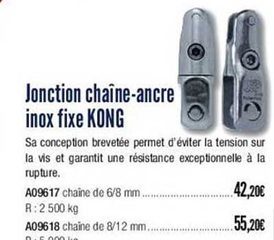 jonction chaîne-ancre inox fixe kong