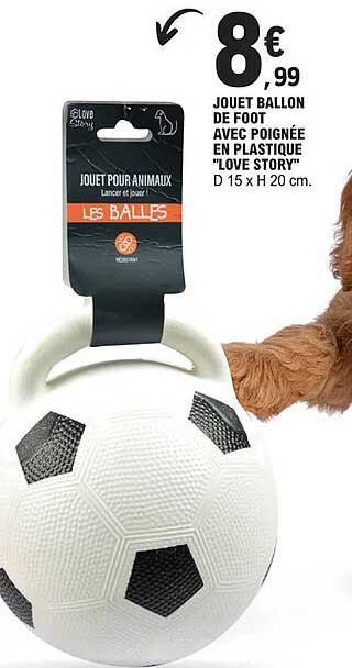 jouet ballon de foot avec poignée en plastique "love story"
