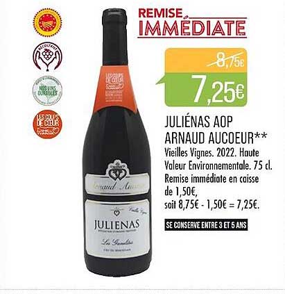 juliénas aop arnaud aucoeur vieilles vignes 2022