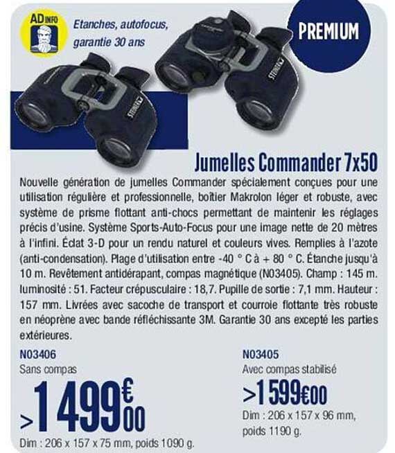 jumelles commander 7x50