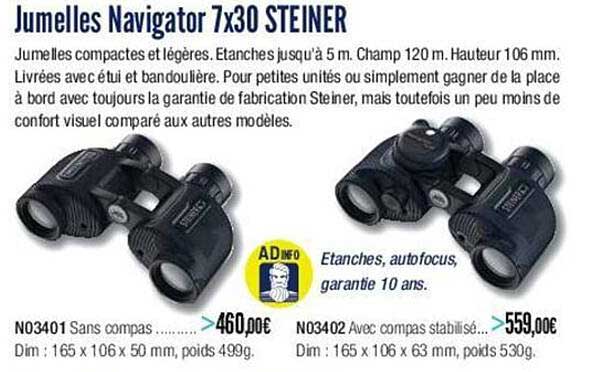 jumelles navigator 7x30 steiner
