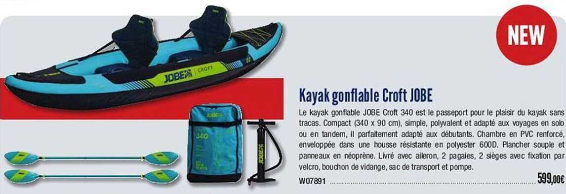 kayak gonflable croft jobe