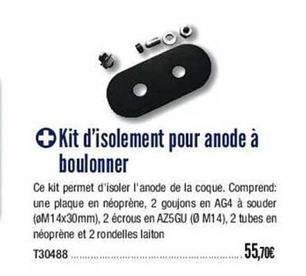 kit d'isolement pour anode à boulonner