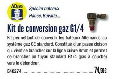 kit de conversion gaz g1/4