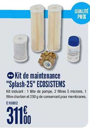 kit de maintenance "splash-25" ecosistems