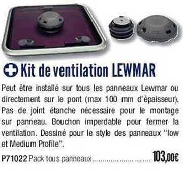 kit de ventilation lewmar