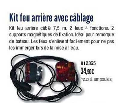 kit feu arrière avec câblage