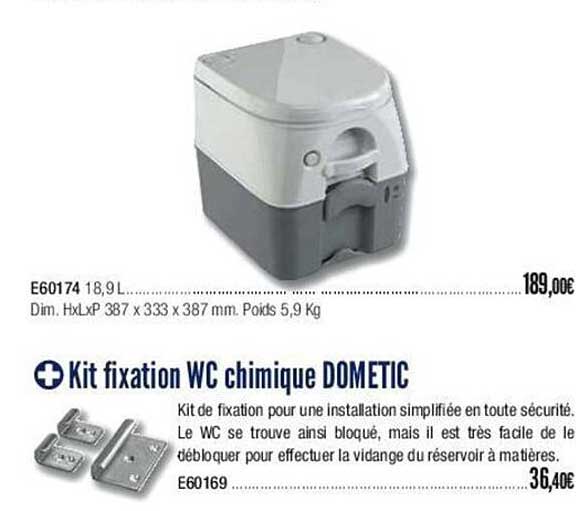 kit fixation wc chimique dometic