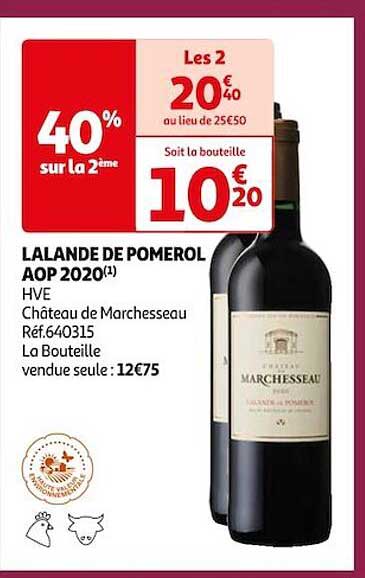 lalande de pomerol aop 2020 hve château de marchesseau