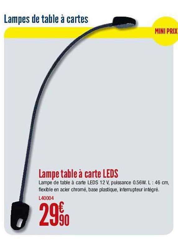 lampes table à carte leds