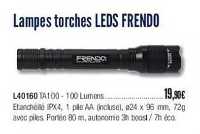 lampes torches leds frendo l40160 ta100 - 100 lumens