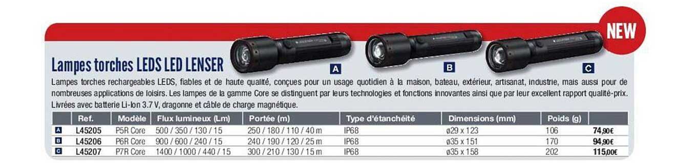 lampes torches leds led lenser