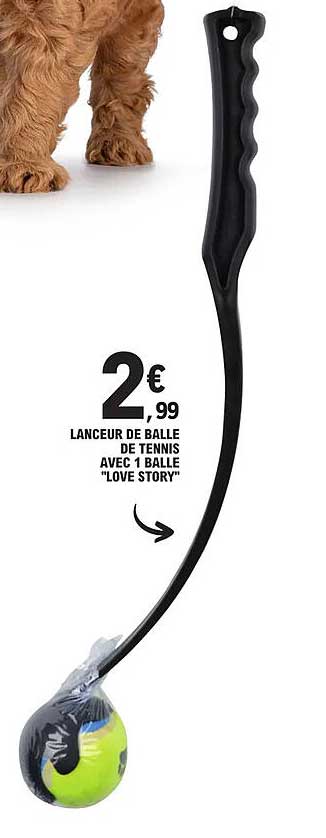 lanceur de balle de tennis avec 1 balle  "love story"