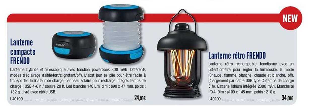 lanterne compacte frendo lanterne rétro frendo