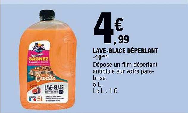 lave-glace déperlant -10°
