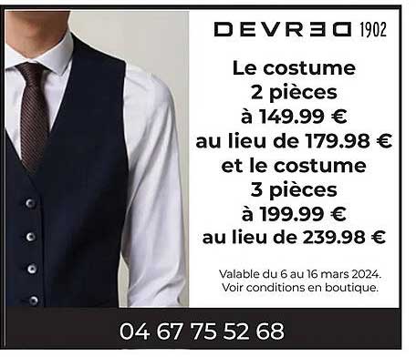 Le Costume 2 Pièces Et Le Costume 3 Pièces Devreo