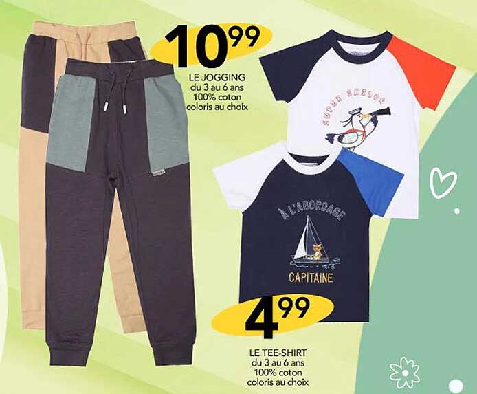 le jogging, le tee-shirt