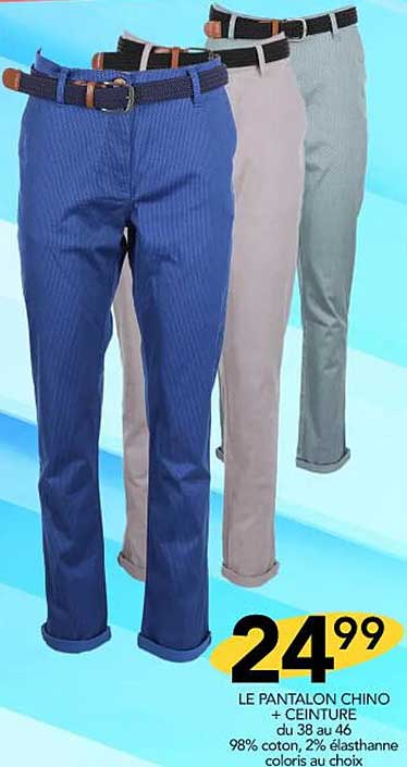 le pantalon chino + ceinture