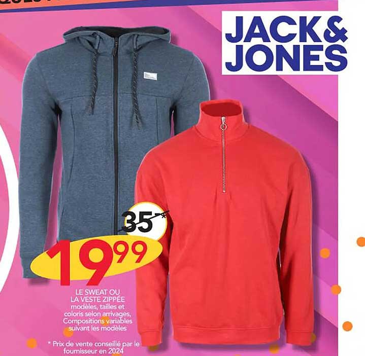 le sweat ou la veset zippée