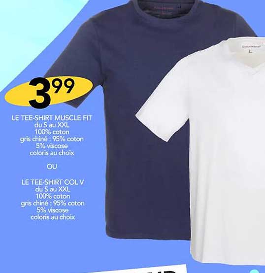 le tee-shirt muscle fit ou le tee-shirt col v