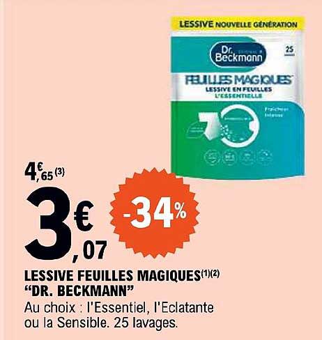 lessive feuilles magiques "dr. beckmann"