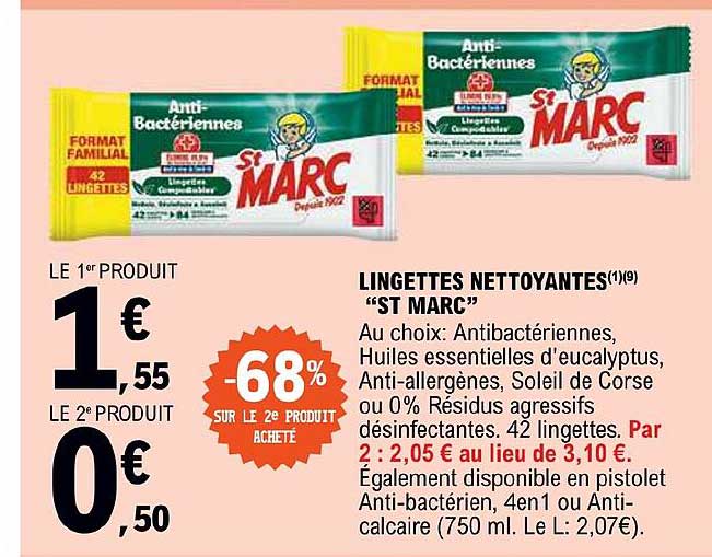 lingettes nettoyantes "st marc"