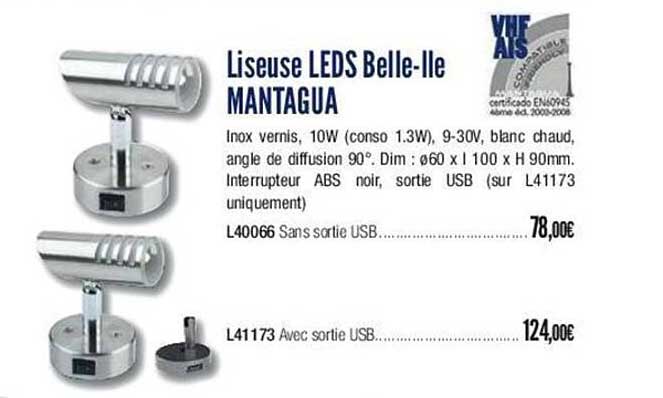 liseuse leds belle-ile mantagua