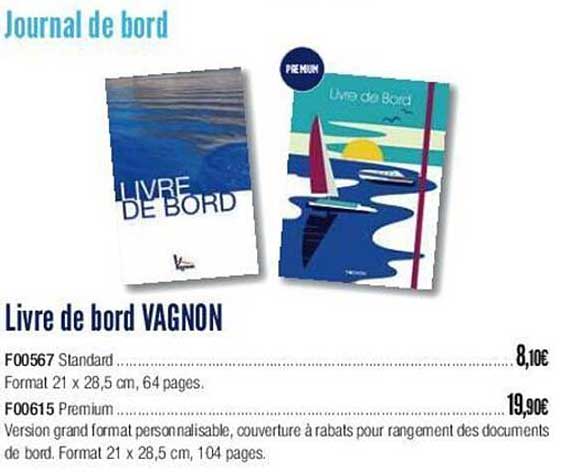 livre de bord vagnon