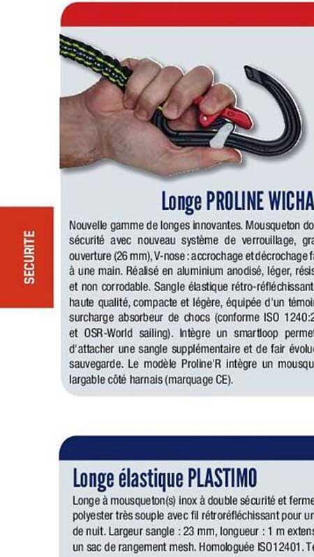 longe proline wicha, longe élastique plastimo