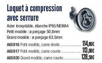 loquet à compression avec serrure