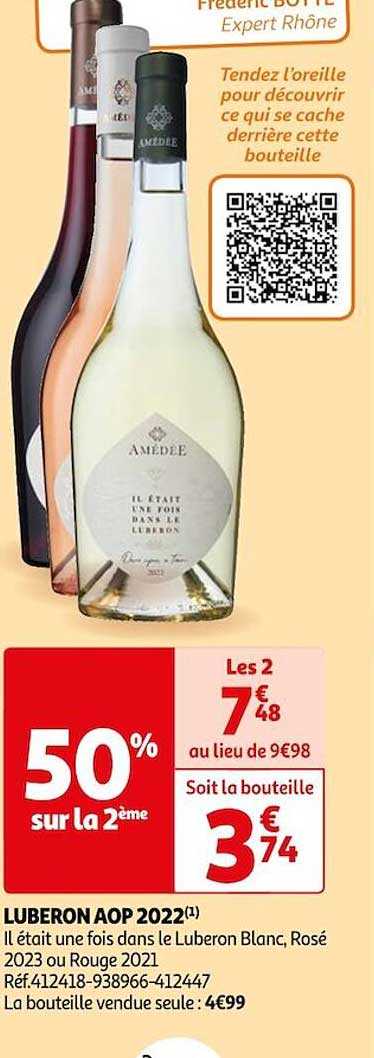 luberon aop 2022 il était une fois dans le luberon blanc, rosé 2023 ou rouge 2021