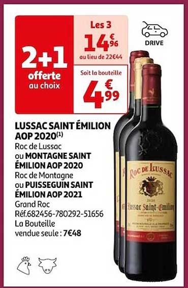 lussac saint émilion aop 2020 roc de lussac, ou montagne saint émilion aop 2020 roc de montagne ou puisseguin saint émilion aop 2021 grand roc